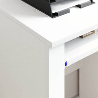 Scrivania con Ruote Bianco 91 x 50 x 77 cm Legno multistrato 869530