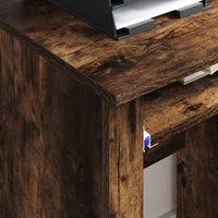 Scrivania con Ruote con cassetto Rovere fumo 91 x 50 x 77 cm 869534