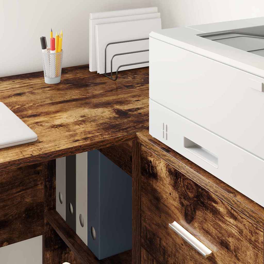 Scrivania Rovere fumé 102 x 50 x 75 cm Legno multistrato 869542