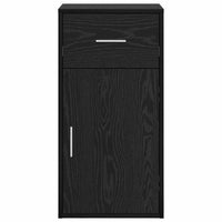 Credenza con Cassetto-Buffet-Armadio da cucina Rovere Nero 38 x 34 x 75 cm