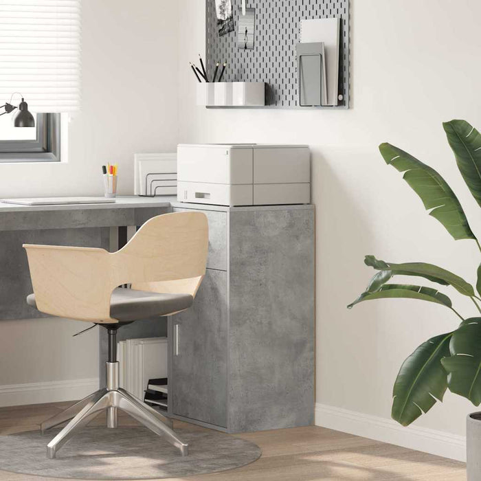 Credenza con Cassetto-Buffet-Armadio da cucina Grigio cemento 38 x 34 x 75 cm