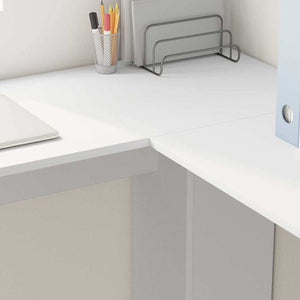 Scrivania Angolare con Storage Bianco 140 x 113.5 x 75 cm 869554