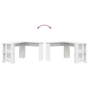 Scrivania Angolare con Storage Bianco 140 x 113.5 x 75 cm 869554