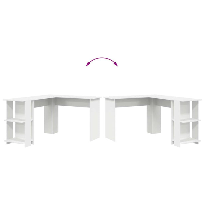 Scrivania Angolare con Storage Bianco 140 x 113.5 x 75 cm 869554