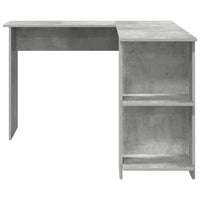 Scrivania Angolare con Storage con lo scaffale Grigio cemento 869557