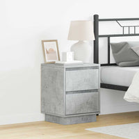 Armadio da Notte con cassetto Grigio cemento 39 x 34,5 x 50 cm 869616