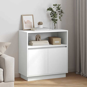 Credenza con LED Bianco 71 x 34.5 x 75 cm Legno multistrato 869650