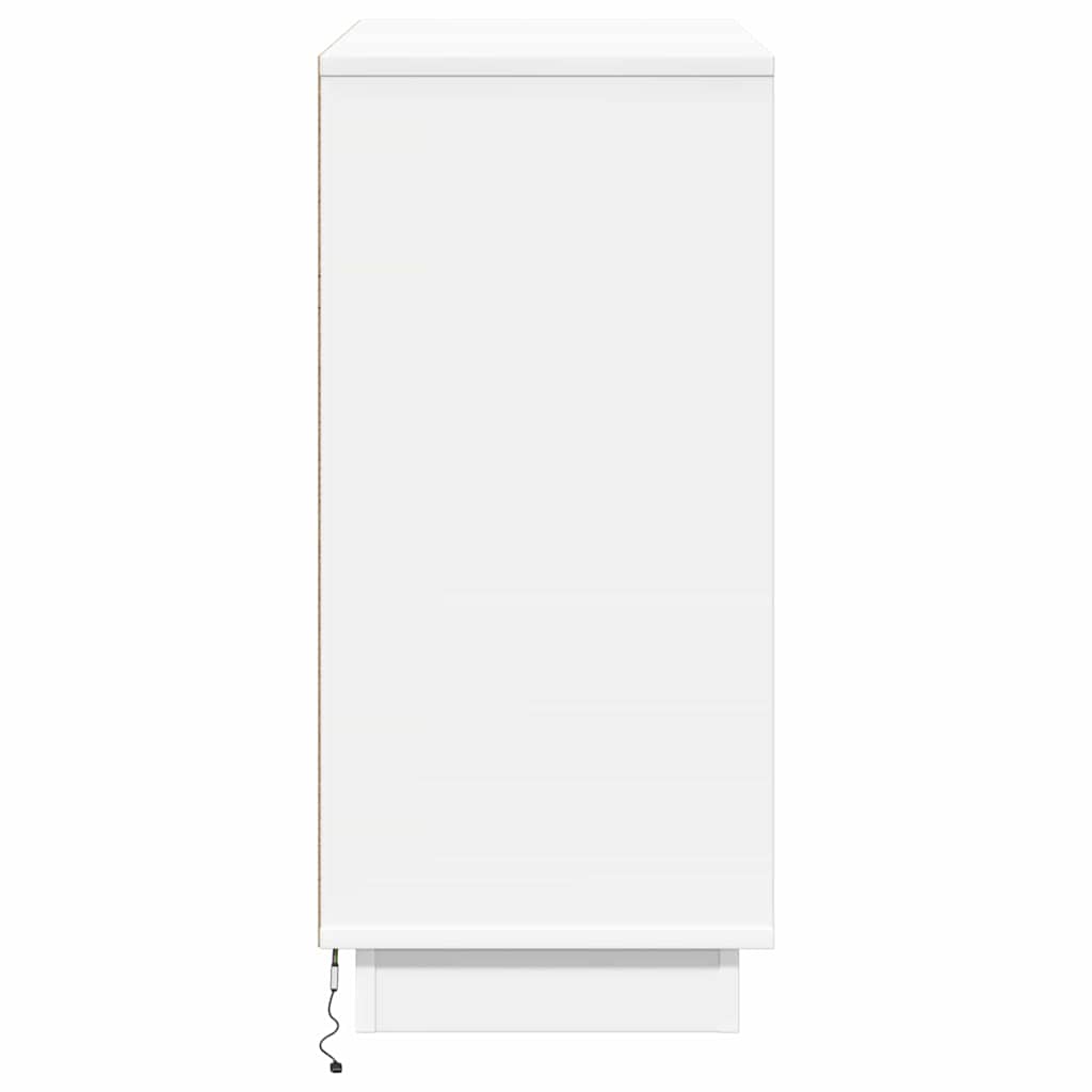 Credenza con LED Bianco 71 x 34.5 x 75 cm Legno multistrato 869650