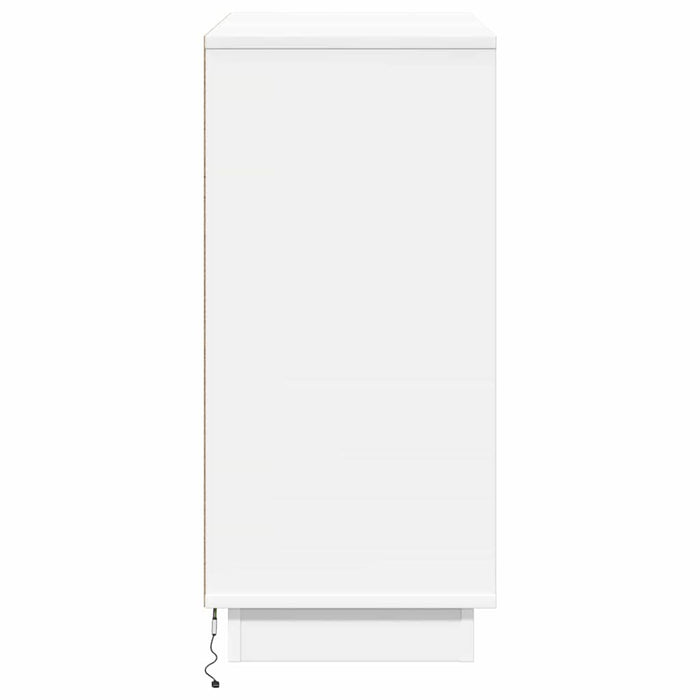 Credenza con LED Bianco 71 x 34.5 x 75 cm Legno multistrato 869650