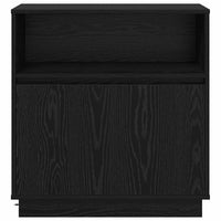 Credenza con LED Rovere nero 71 x 34.5 x 75 cm 869651