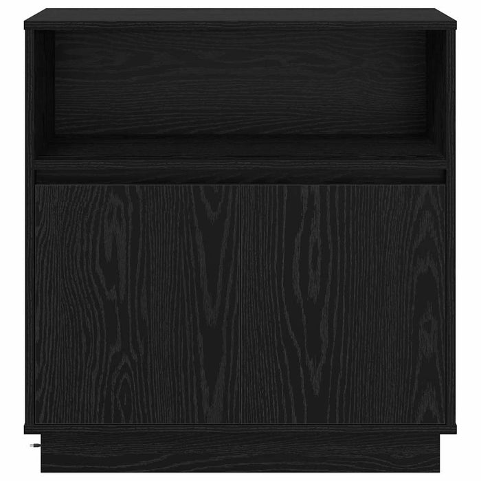 Credenza con LED Rovere nero 71 x 34.5 x 75 cm 869651