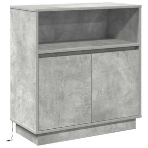 Credenza con LED Grigio cemento 71 x 34.5 x 75 cm 869653