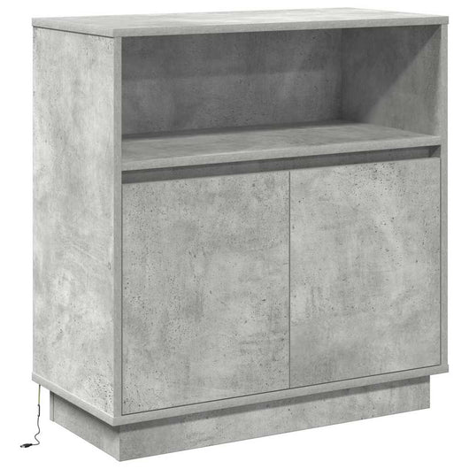 Credenza con LED Grigio cemento 71 x 34.5 x 75 cm 869653