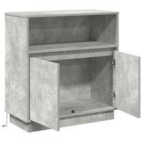 Credenza con LED Grigio cemento 71 x 34.5 x 75 cm 869653