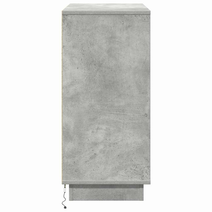 Credenza con LED Grigio cemento 71 x 34.5 x 75 cm 869653