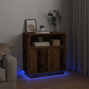 Credenza con LED Legno vecchio 71 x 34.5 x 75 cm 869656