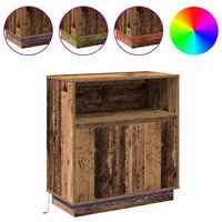 Credenza con LED Legno vecchio 71 x 34.5 x 75 cm 869656