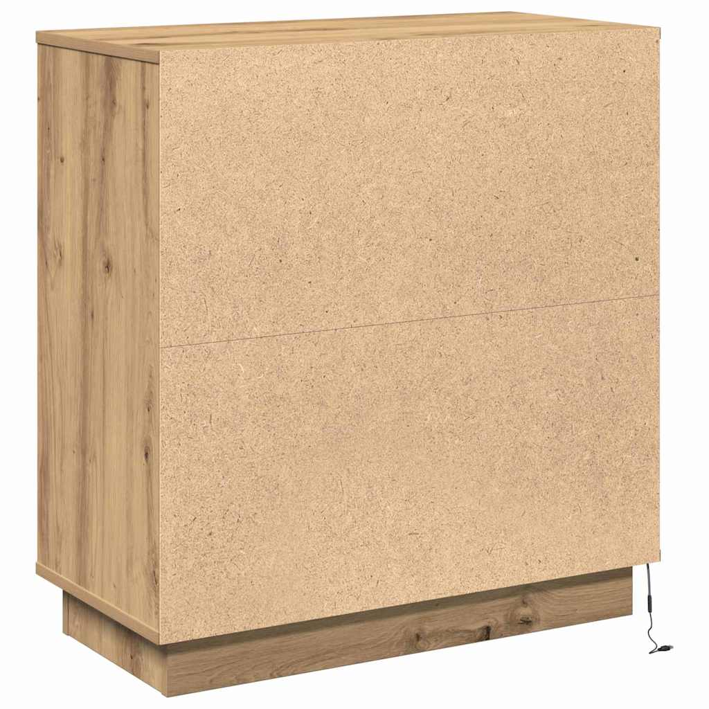 Credenza con LED rovere artigianale 71 x 34.5 x 75 cm 869657