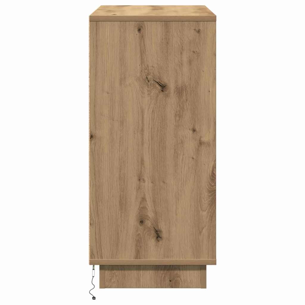 Credenza con LED rovere artigianale 71 x 34.5 x 75 cm 869657