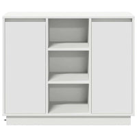 Madia LED con porta Bianco 90 x 32 x 75 cm Legno multistrato 869682