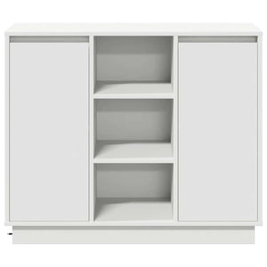 Madia LED con porta Bianco 90 x 32 x 75 cm Legno multistrato 869682