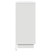 Madia LED con porta Bianco 90 x 32 x 75 cm Legno multistrato 869682