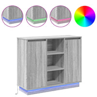 Madia LED Grigio Sonoma 90 x 32 x 75 cm Legno multistrato 869687