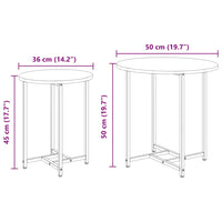 Set tavolini 2 pcs Grigio sonoma e Nero 50 x 50 x 50 cm 869699