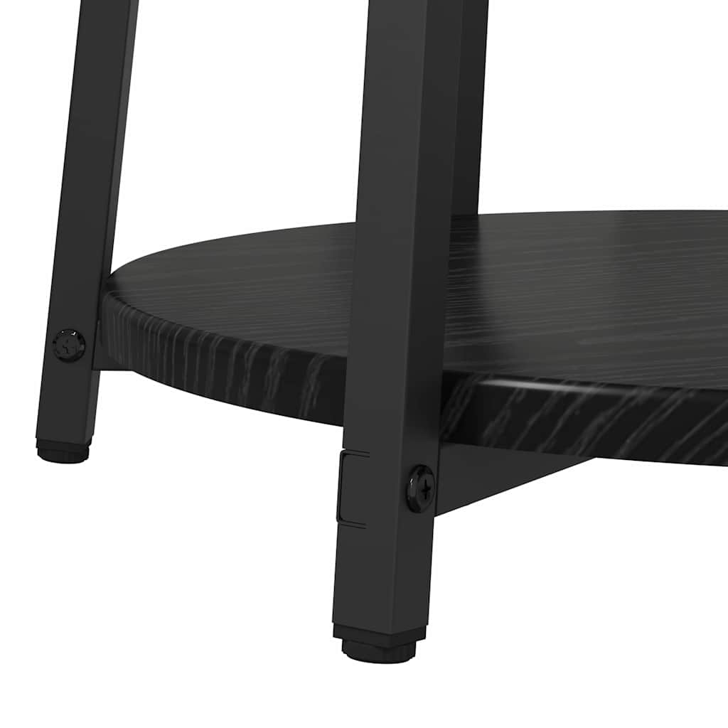 Set tavolini con lo scaffale 2 pcs Rovere nero 50 x 50 x 51 cm 869702