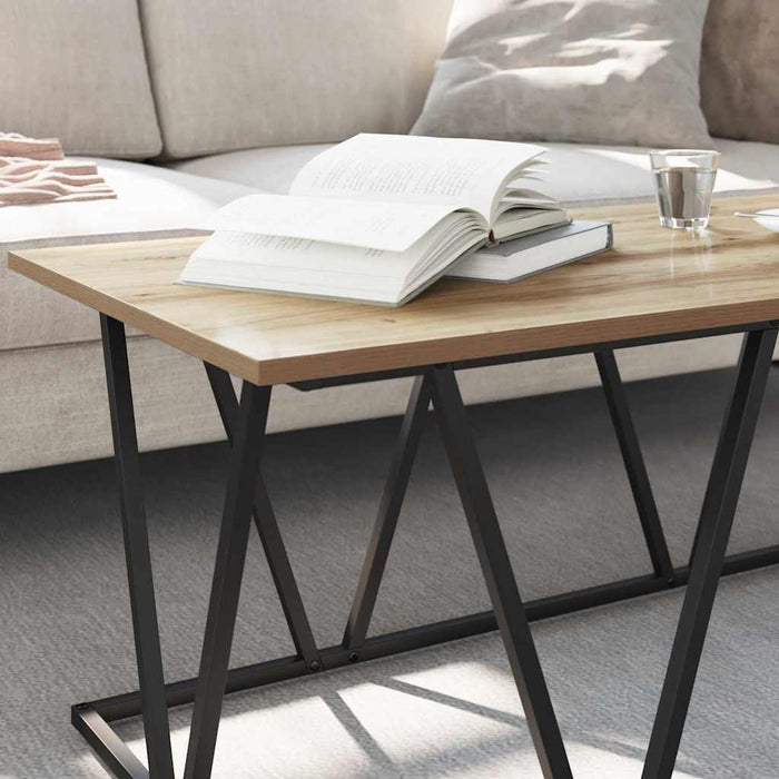 Tavolino da salotto rovere artigianale 100 x 50 x 40 cm 869713