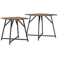 Set tavolini 2 pcs Rovere affumicato e Nero 50 x 50 x 50 cm 869728