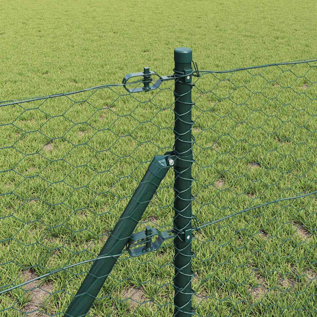 Recinzione con pali. Verde 0.6 x 10 m Acciaio rivestito in PVC 3352630