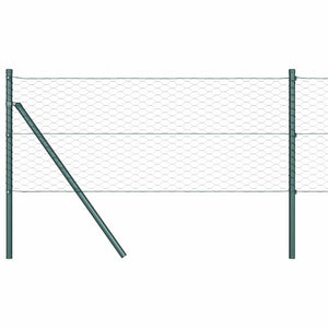 Recinzione con pali. Verde 0.6 x 10 m Acciaio rivestito in PVC 3352630