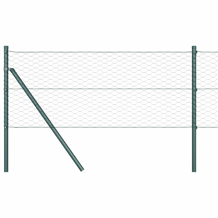 Recinzione con pali. Verde 0.6 x 10 m Acciaio rivestito in PVC 3352630
