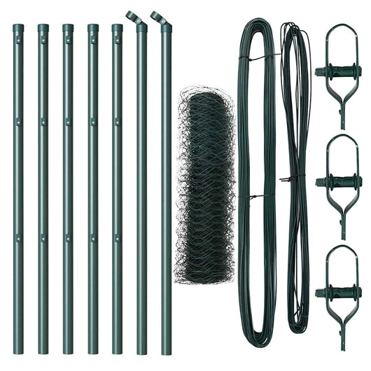 Recinzione con pali. Verde 0.8 x 10 m Acciaio rivestito in PVC 3352634