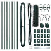 Recinzione con pali. Verde 0.8 x 10 m Acciaio rivestito in PVC 3352634