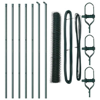 Recinzione con pali. Verde 1 x 10 m Acciaio rivestito in PVC 3352639