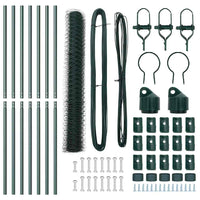 Recinzione con pali. Verde 1 x 10 m Acciaio rivestito in PVC 3352639