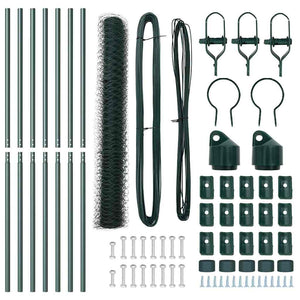 Recinzione con pali. Verde 1 x 10 m Acciaio rivestito in PVC 3352639