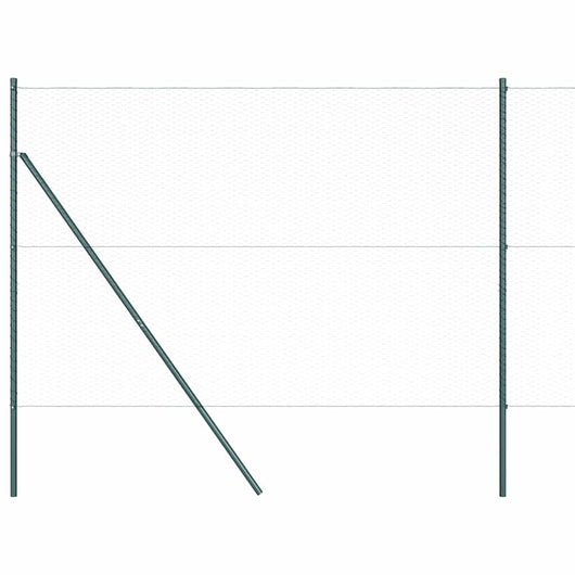 Recinzione con pali. Verde 1.5 x 10 m Acciaio rivestito in PVC 3352649