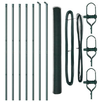 Recinzione con pali. Verde 1.5 x 10 m Acciaio rivestito in PVC 3352649