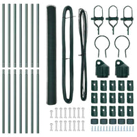 Recinzione con pali. Verde 1.5 x 10 m Acciaio rivestito in PVC 3352649