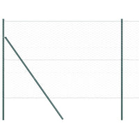 Recinzione con pali. Verde 1.5 x 10 m Acciaio rivestito in PVC 3352651