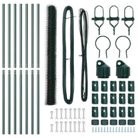 Recinzione con pali. Verde 1.5 x 10 m Acciaio rivestito in PVC 3352651