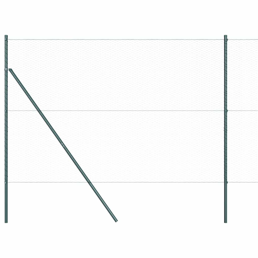 Recinzione con pali. Verde 1.6 x 10 m Acciaio rivestito in PVC 3352653