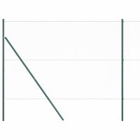 Recinzione con pali. Verde 1.6 x 10 m Acciaio rivestito in PVC 3352653