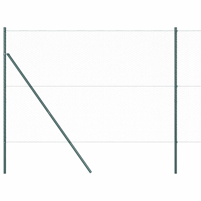 Recinzione con pali. Verde 1.6 x 10 m Acciaio rivestito in PVC 3352653