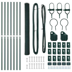 Recinzione con pali. Verde 1.6 x 10 m Acciaio rivestito in PVC 3352653