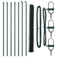 Recinzione con pali. Verde 1.6 x 10 m Acciaio rivestito in PVC 3352654