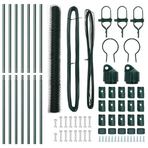 Recinzione con pali. Verde 1.6 x 10 m Acciaio rivestito in PVC 3352654